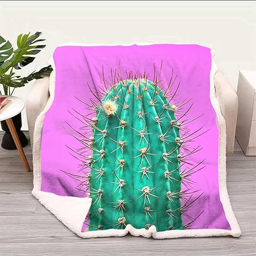 Miniatura 5 de Succulent Cobijas Calientes para Invierno - Manta de franela de microfibra de forro polar para dormitorio, tamaño de 47 x 70.8 pulgadas