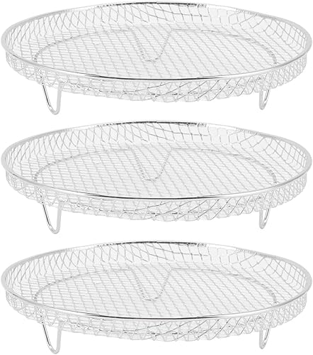 3 estantes deshidratadores para freidora de aire, acero inoxidable de grado alimenticio, deshidratación de carne de frutas, deshidratador, estantes