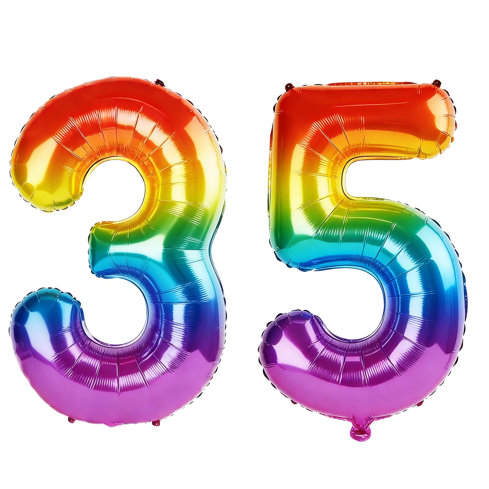 40 Inch Number 35 Balloons for 35th Birthday Party Decorations,0-100 Rainbow Large No.35 Digital Balloons for Women Men and Her Him, Helium Foil Number Balloons for Wedding Anniversary — image 1