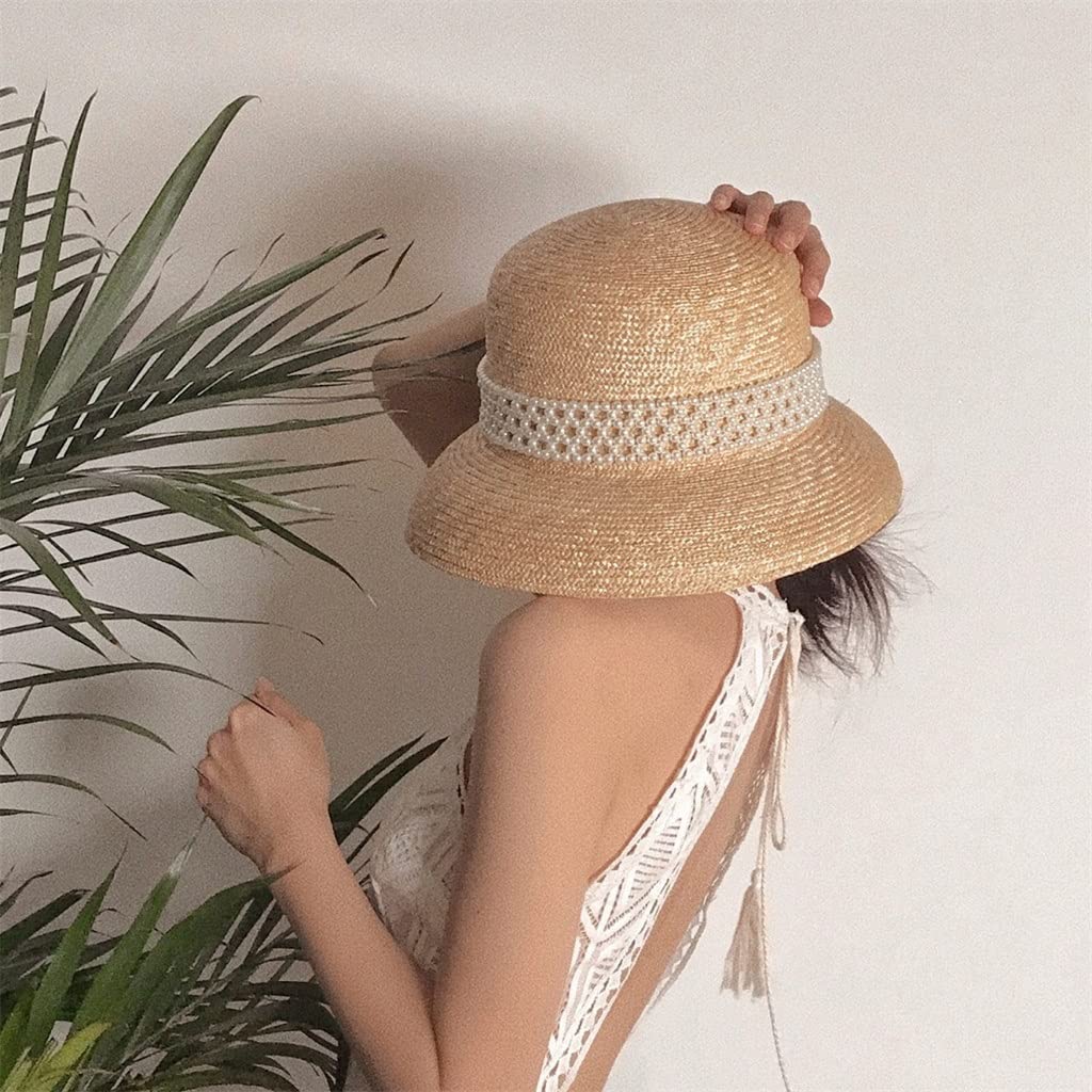 Dame Mädchen Panama Strand Floppy Weibliche Reise Hüte Handgemachte Sommer Hüte Für FrauenStroh Sonnenhut Eimer Kappe