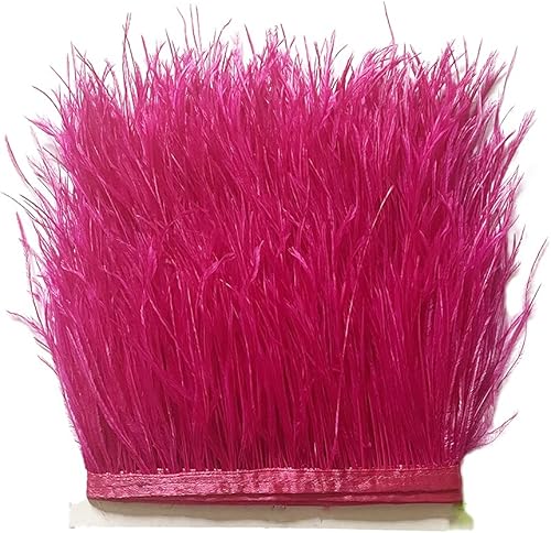 Miniatura 8 de Burgendy - Borde de flecos de plumas de avestruz de 2 yardas de 4 a 6 pulgadas de ancho para disfraces, costura, manualidades, decoración, Borgoña