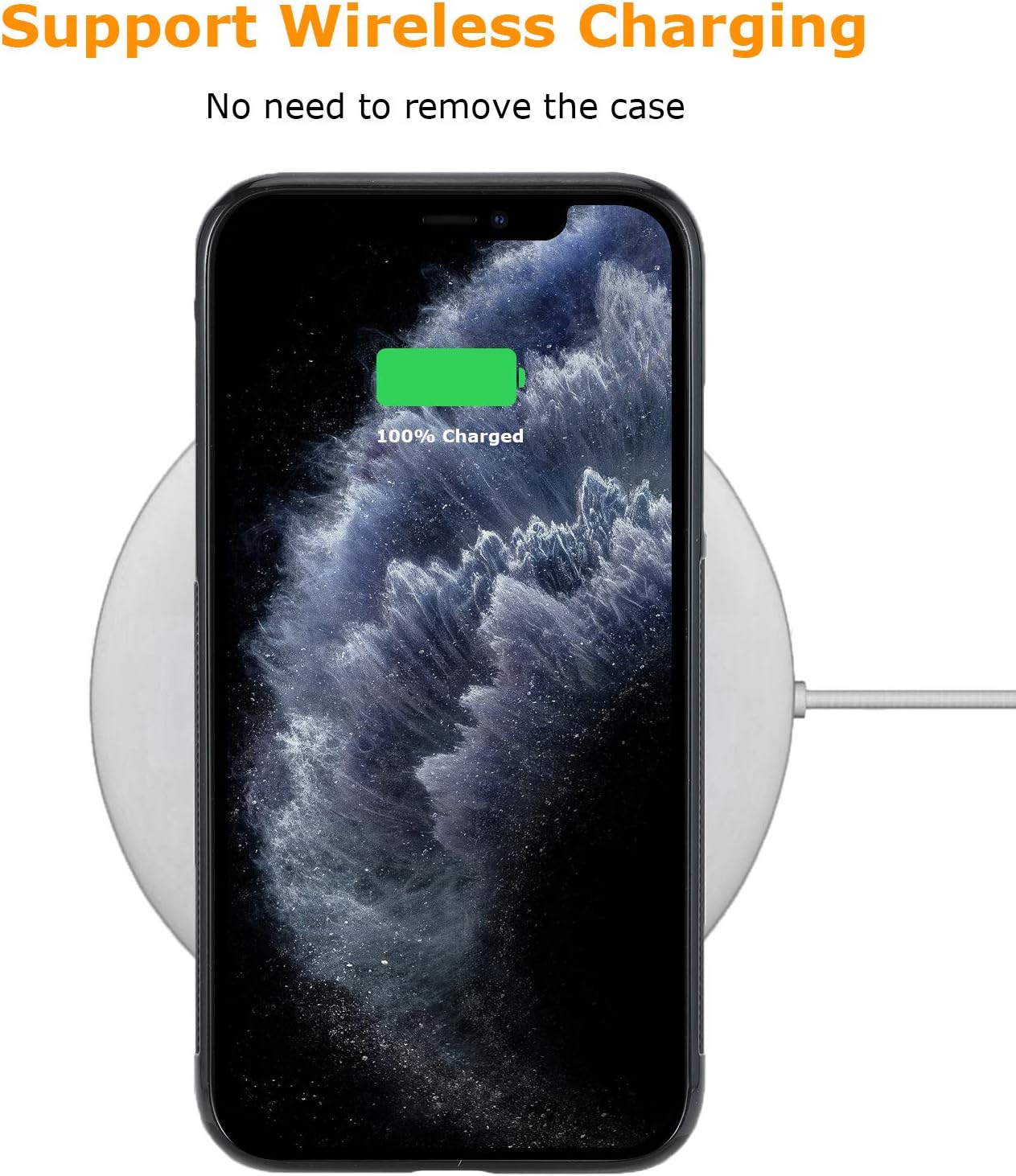 Get Discount 70% Price Molzar GripBig Series iPhone 11 Pro Case with TPU and Faux Leather, Built-in Metal Plate for Magnetic Car Mount, Wireless Charging Support, Compatible with iPhone 11 Pro, Black/Black