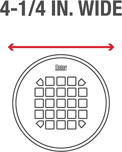 Miniatura 6 de Oatey 42360 Colador de ducha redondo universal de 4-14 pulgadas Snap-Tite en oro cepillado