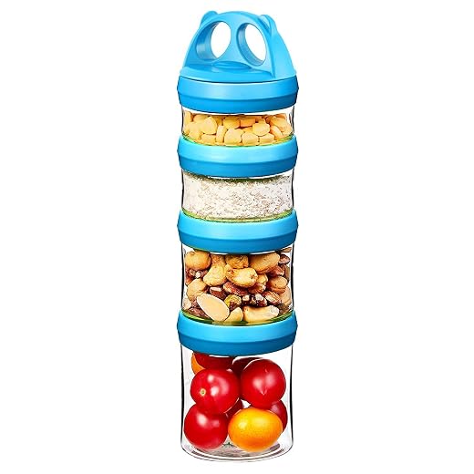 Stackable Twist-Lock Snack and Formula Containers Set