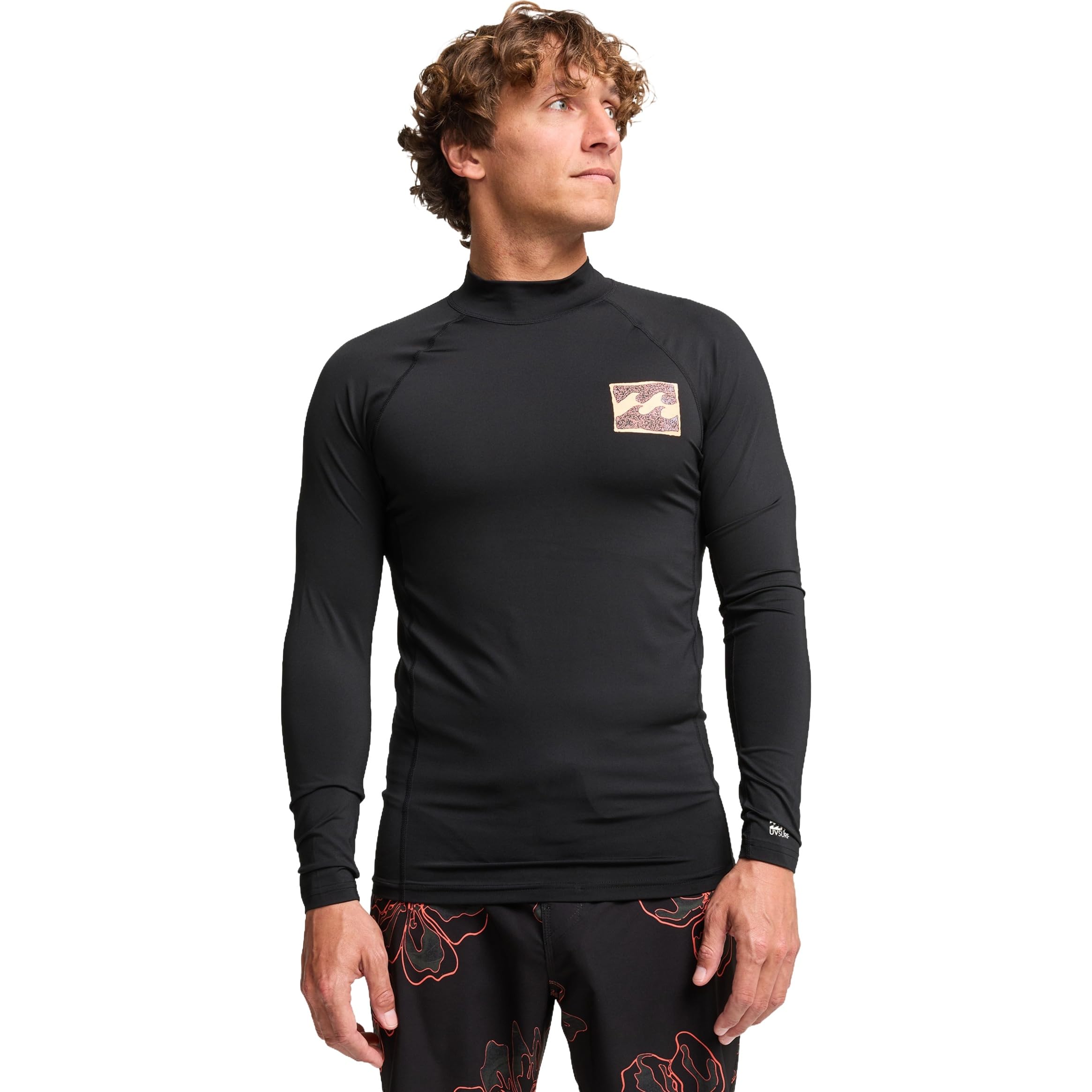 BILLABONG Re Issue - Camiseta de manga larga para hombre, protección solar UPF 50+, color negro, Negro, XXL