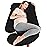 Cute Castle Pregnancy Pillows, Soft U-Shape Maternity Pillow with Removable Cover - Full Body Pillows for Adults Sleeping - Pregnancy Must Haves - Jumbo 57 Inch - Black