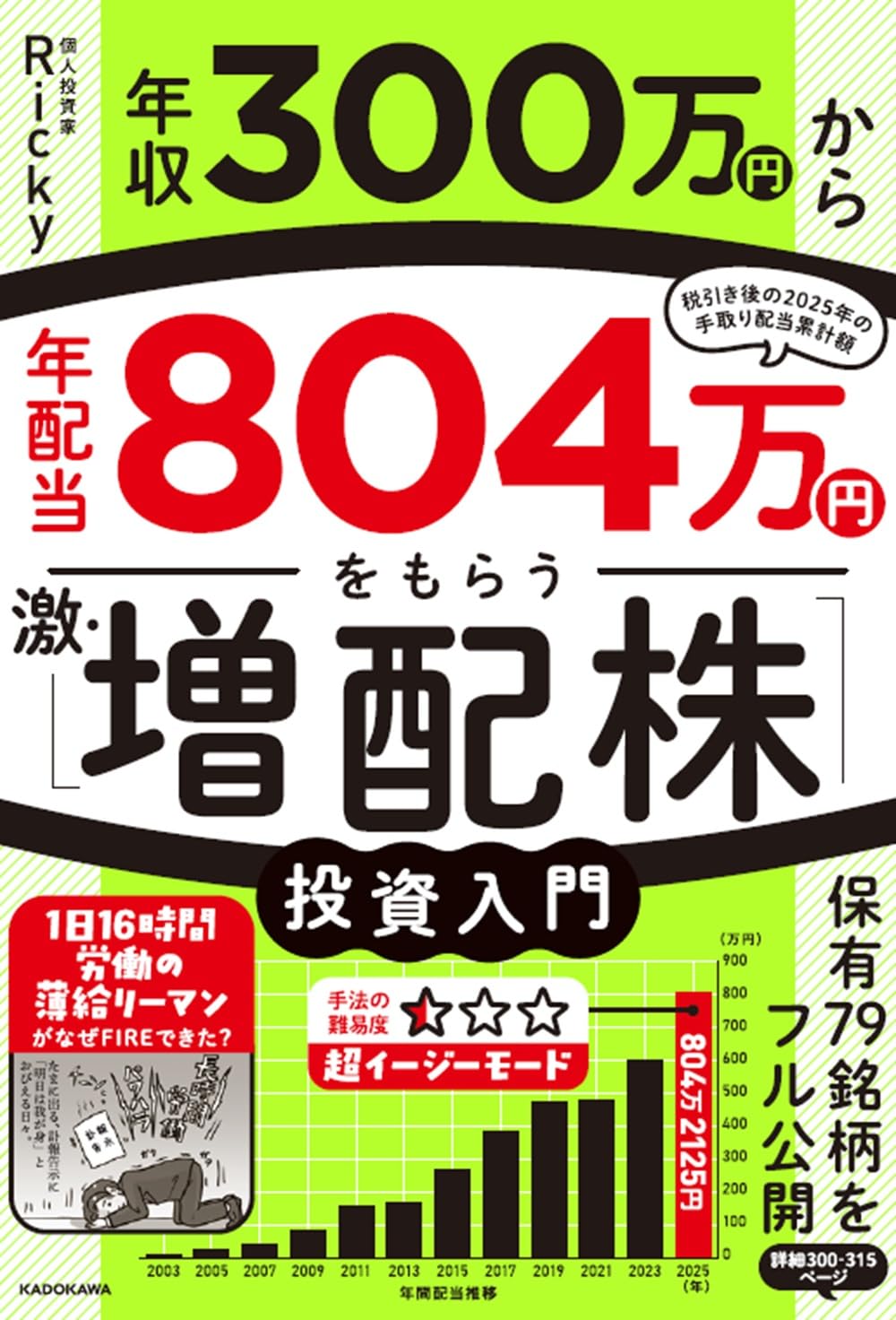 年収300万円から年配当804万円をもらう「激・増配株」投資入門 | Ricky
