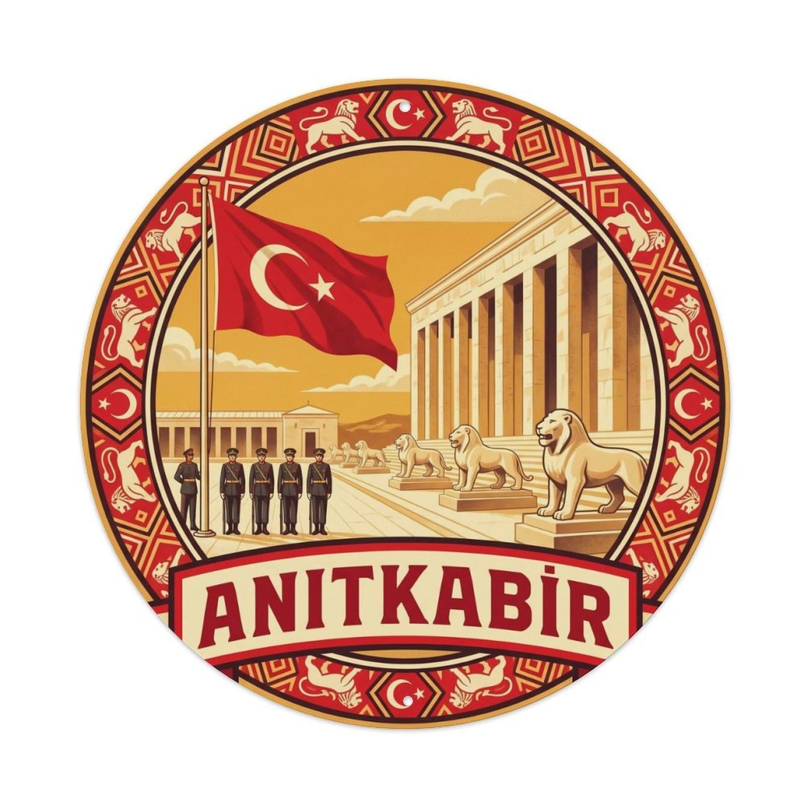 Ankara Turkey Travel Culture Anitkabir Ataturk Metal Tin Sign