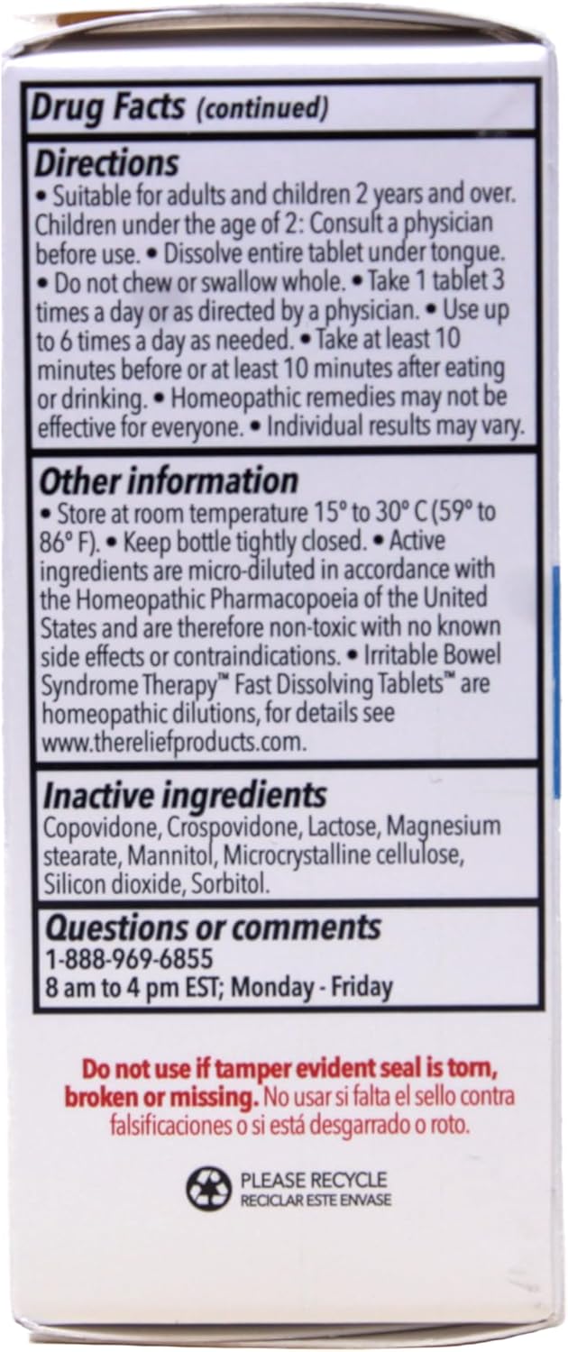 TRP Irritable Bowel Syndrome Therapy Fast Dissolving Tablets, 70 Count per Bottle (Pack of 5)