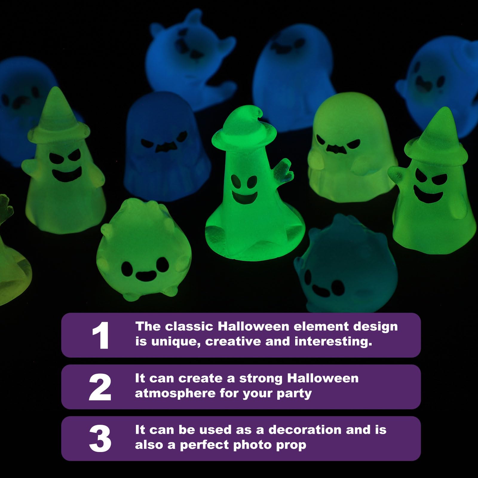 48 Piezas De Mini Adornos De Resina For Halloween, Pequeños | Meses Sin Interés
