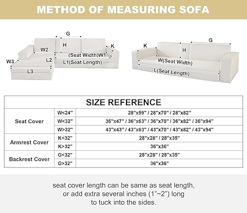 Miniatura 3 de vctops Funda acolchada de algodón bohemio para sofá, funda suave bordada para sofá, funda antideslizante para sofá con festoneado, lavable y