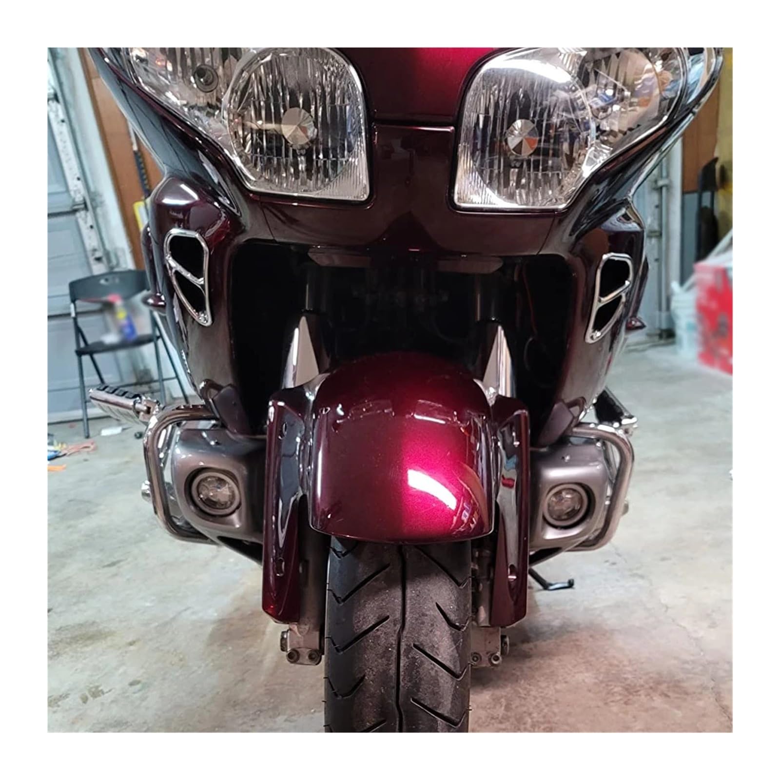 Światło Do Jazdy Motocykl Head Light DlaGoldwing 1800 GL1800 2001-2011 | Światło mijania DRL Przednie, środkowe, dolna osłona Wstawiane światła przeciwmgielne LED(Chrome)