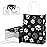 Blulu 20 Pcs Puppy Dog Paw Gift Bags with Paper Twist Handles, Dog Gift Paper Paw Treat Goodie Bags for PET Treat Party Favor, 6.3 x 3.1 x 8.6 Inch(Black Backing)