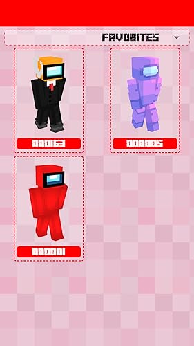 Skins of Among Us Characters for Minecraft PE