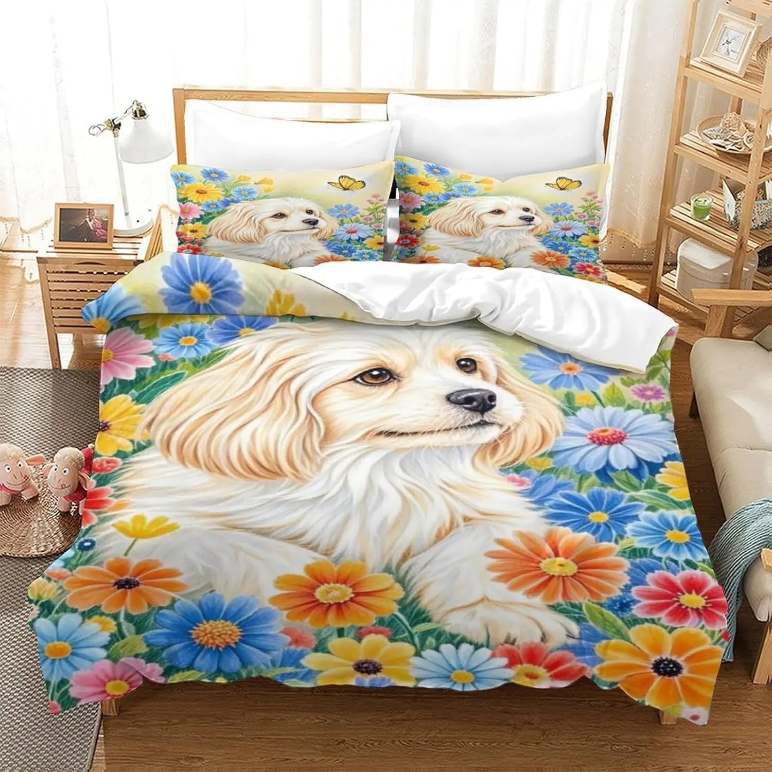 Housse de couette 140x200 hypoallergénique et douce pour la peau sensible des enfants