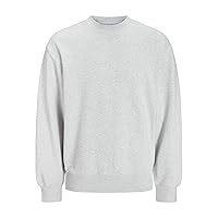 JACK&JONES Jjecharge Sweat Crew Neck Noos, Melange Bianco