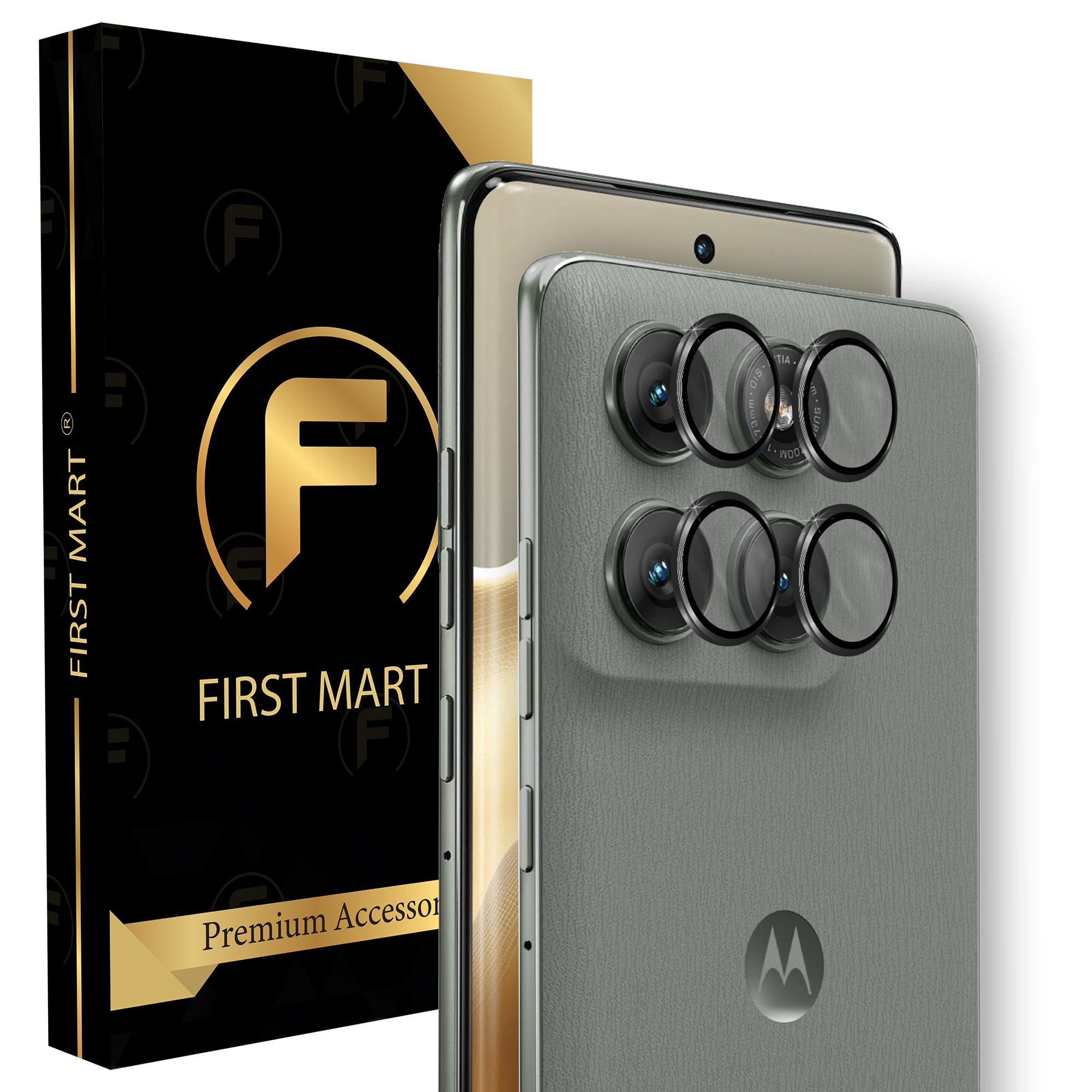 FIRST MART Camera Lens Protectors for Motorola Edge 60 Pro (6.7 Inches) Tough HD Individual Aluminum Alloy Lens Ring Cover, Scratch Resistant, Thin Lens Protection| Black, 1 Pack-image-26