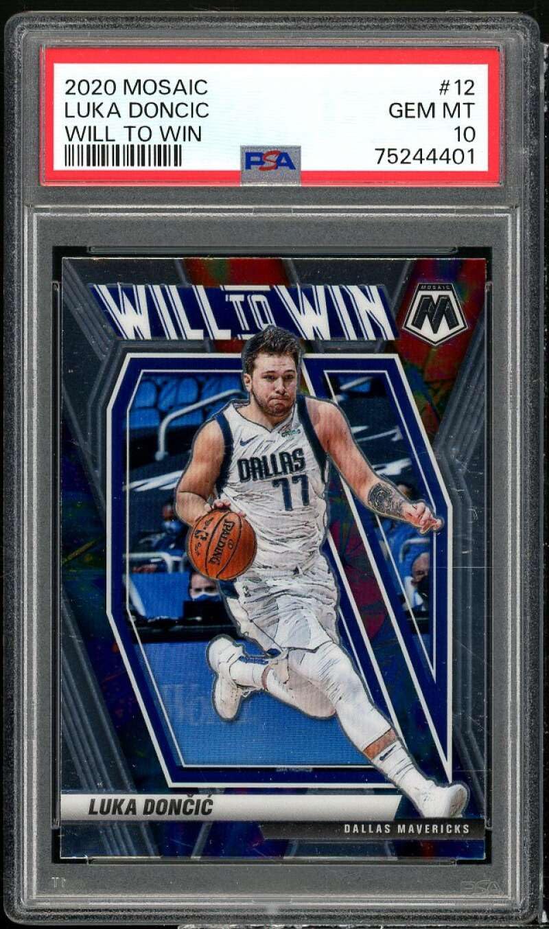Amazon.com: Luka Doncic Card 2021-22 Mosaic Will To Win #12 PSA 10