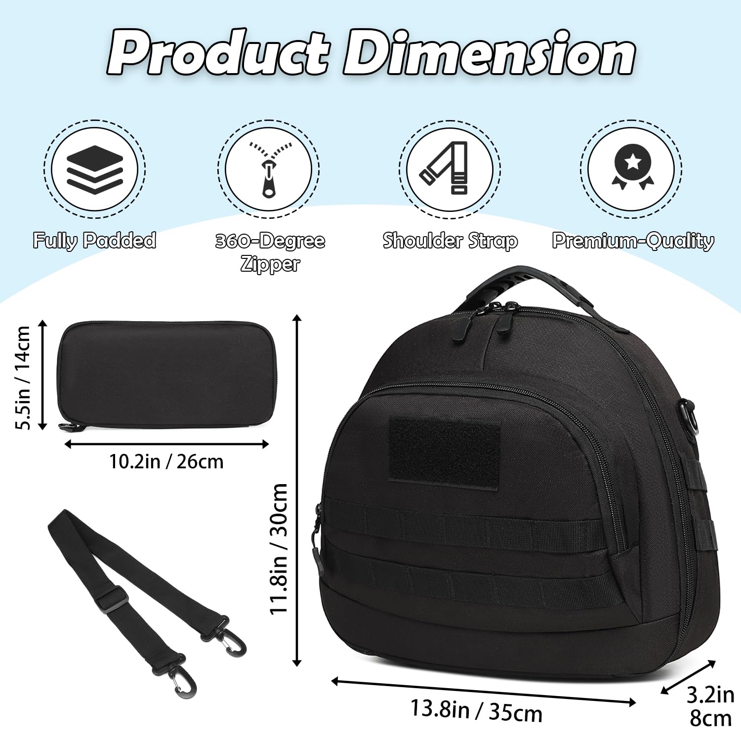 SLINRKE Scuba Regulator Bag - Tactical Style Diving Regulator Protective Bags Protecting and Storage Diving Gear with Adjustable Shoulder Strap, Black