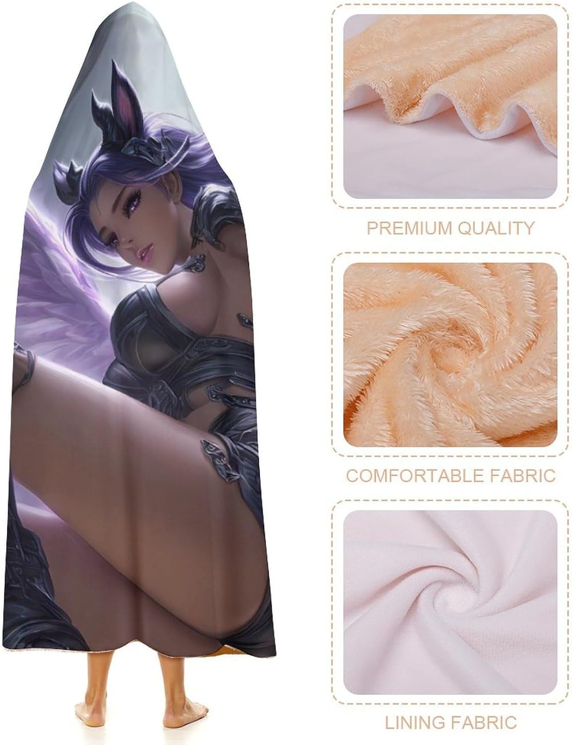 Magical Cat Wearable Blanket Hoodie | Flannel Fuzzy Machine Washable Home Camping Lounging