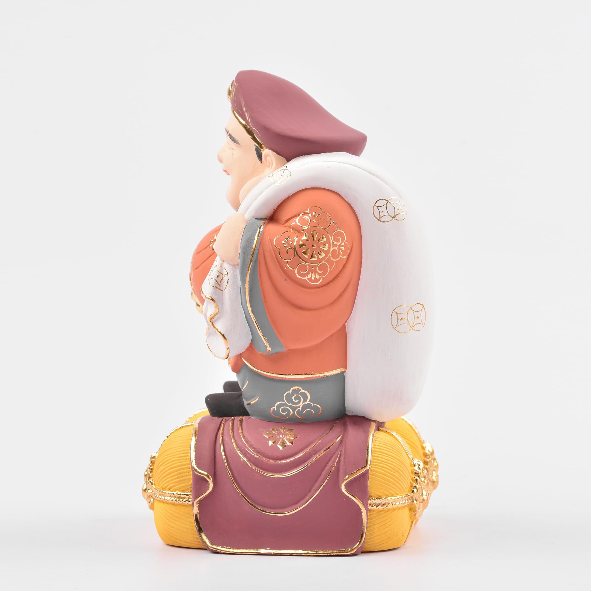 Amazon｜七福神 大黒天 木彫り 桧木製 縁起物 玄関置物 開運招福 商売