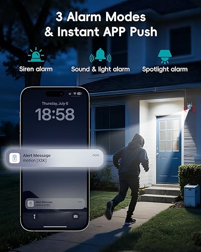 Miniatura 6 de ZUMIMALL Cámaras de seguridad solar 2K inalámbricas para exteriores  Cámaras de 360 para seguridad en el hogar  WiFi 2.4G, detección de AI, visión