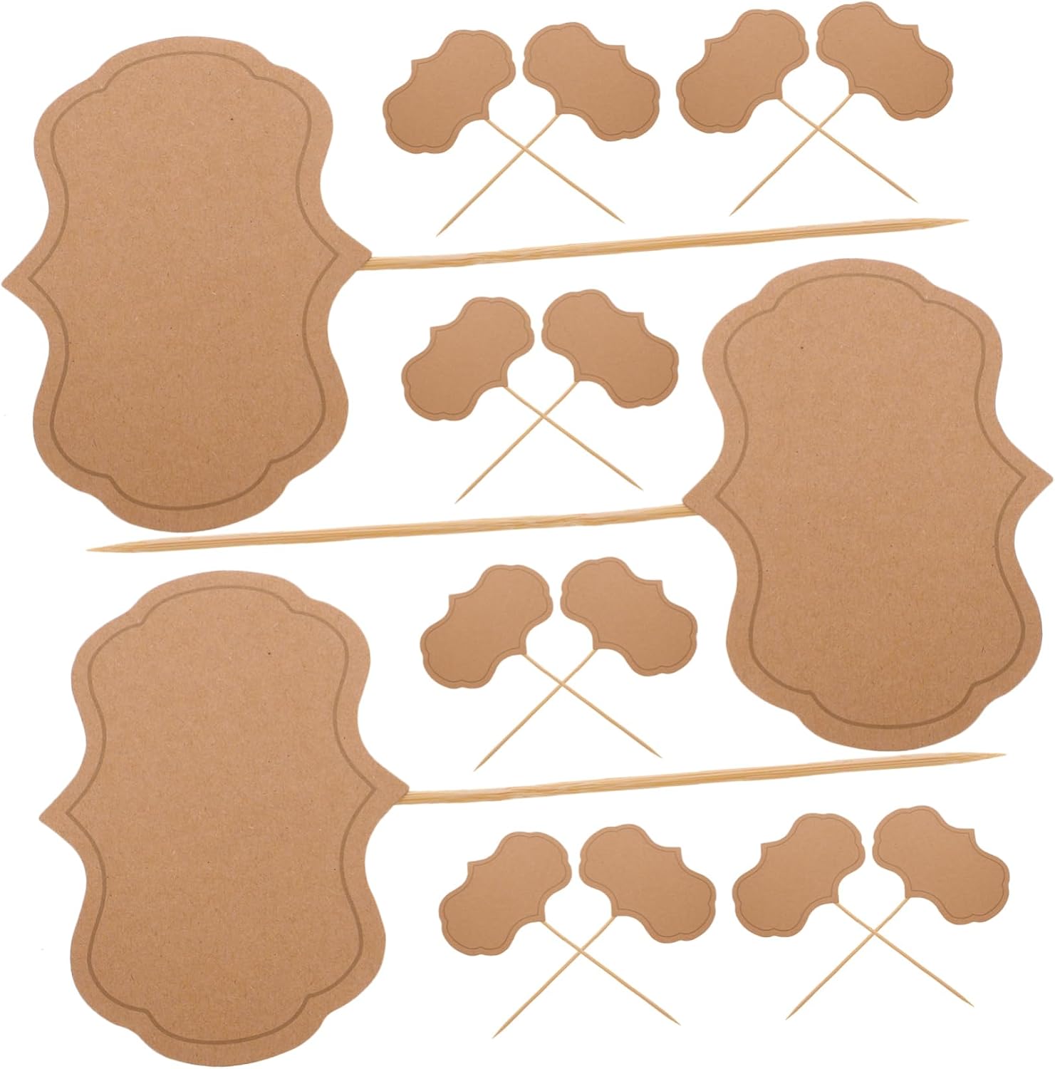 24pcs Cheese Markers Blank Toothpick Labels Picks Writable Sign Picks for Decor for Birthday Wedding Party