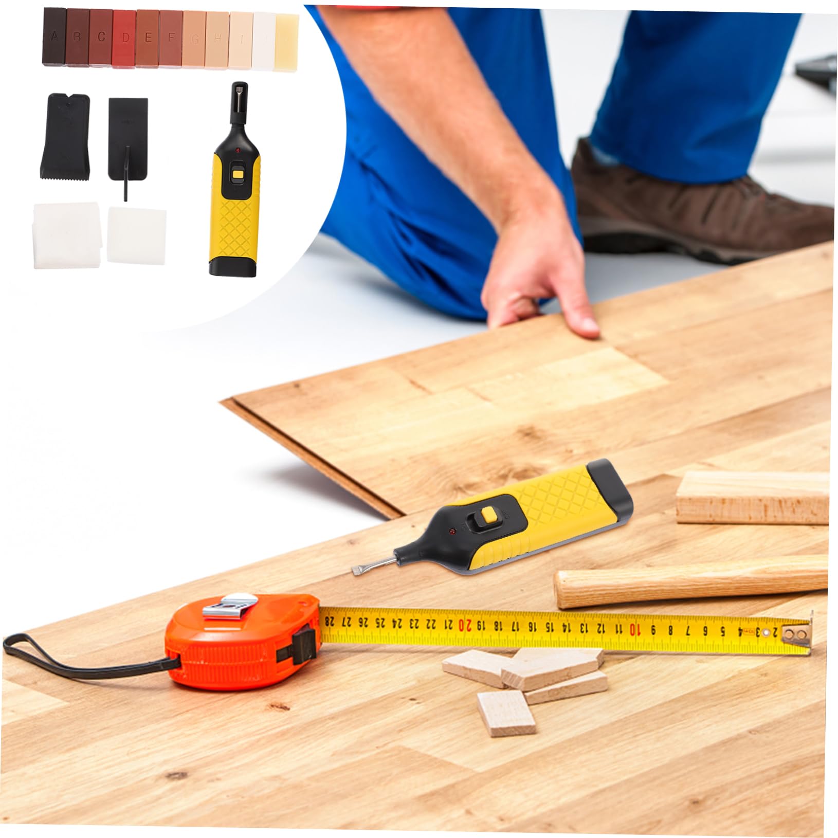 1juego Kit De Reparación De Suelos y Muebles Herramientas De Restauración y Mantenimiento Para Suelos Parquet Accesorios De Restauración Inalámbricos