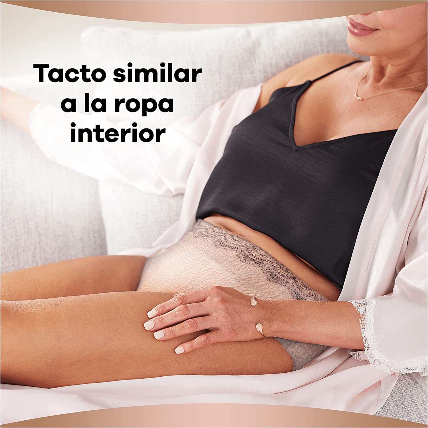 Ausonia Discreet Braguitas Boutique Beige Plus, Talla G, Pack de 16, Tacto Similar A La Ropa Interior, Superabsorbente, Diseño Curvo Para Un Ajuste Ceñido