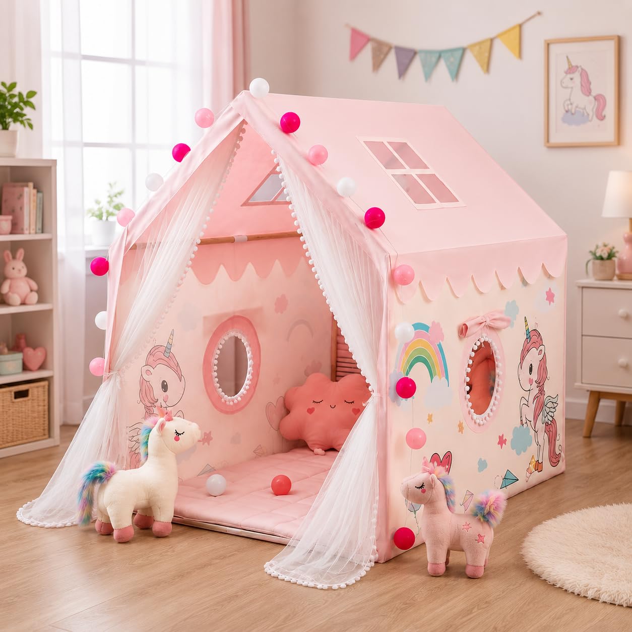 Unicorn Play Tent House for Kids - Indoor Outdoor Fun -3
