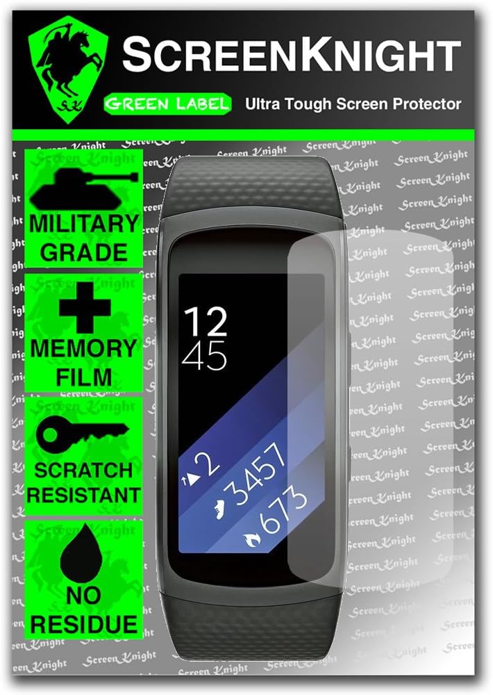 ScreenKnight Samsung Galaxy Gear Fit 2 Front Invisible Shield Screen Protector