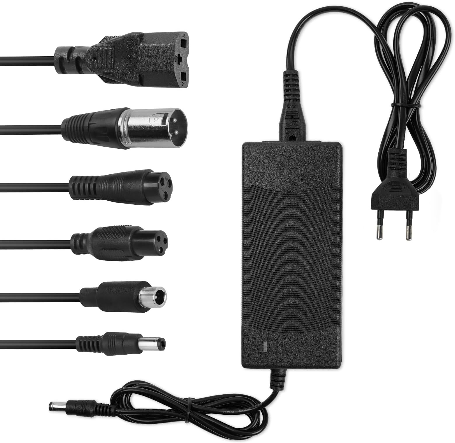 LabTEC E-Scooter Ladegerät 42V 2A | 6-in-1 Für Hoverboard & E-Bike | Kompatibel Mit Xiaomi M365 | Li-ion Akku