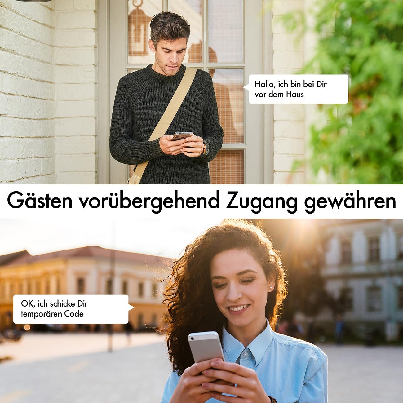 VisorTech Türzylinder: Elektronischer Schließzylinder für Türen 30-70 mm, Transponder, App (Türschlösser, Türschloss Code, ZigBee)
