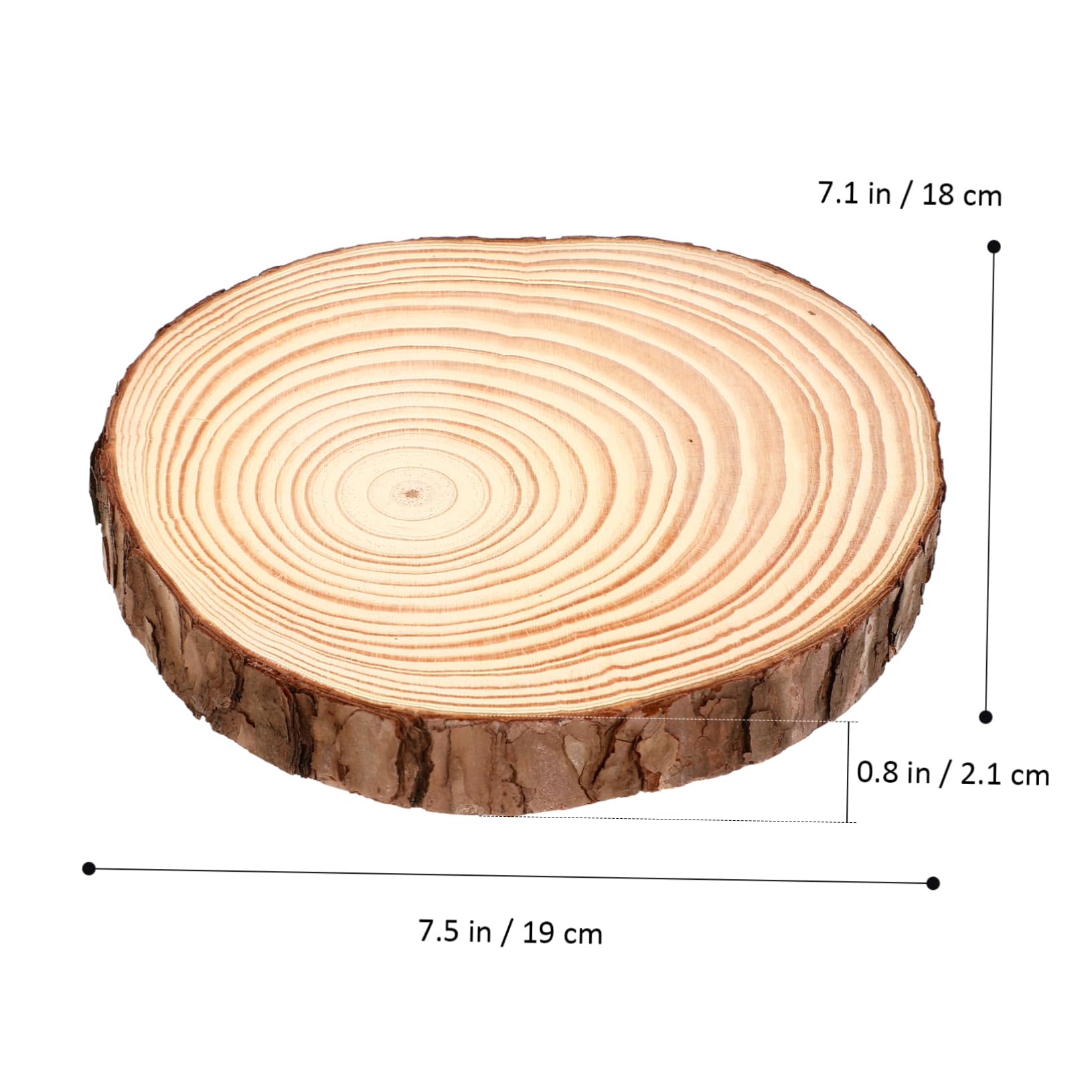 2 Pezzi Rotonde Fette di Legno Grezzo per Decorazioni in Legno, Superficie Liscia, Facili da Dipingere, Ornamenti Rustici per Carving e Pittura