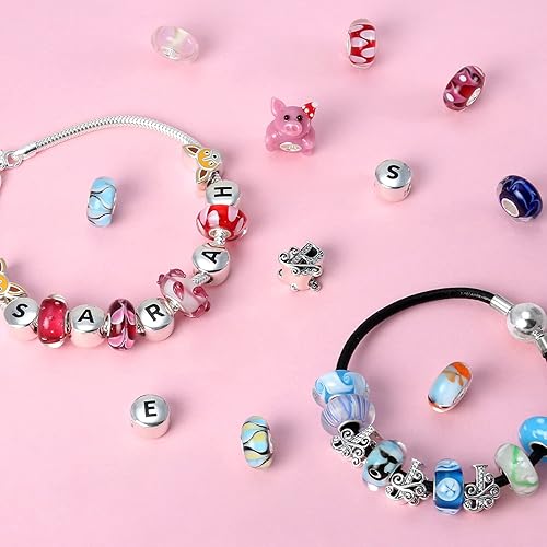 Miniatura 6 de Bling Jewelry Conjunto náutico mixto, núcleo de plata de ley 925, translúcido, multicolor, cristal de Murano, oro, ballena, ondas, abalorios