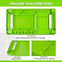 Vista 6 de DURATECH Bandeja de herramientas flexible, soporte de herramientas de silicona para almacenamiento de mecánicos, organizador resistente al calor y a