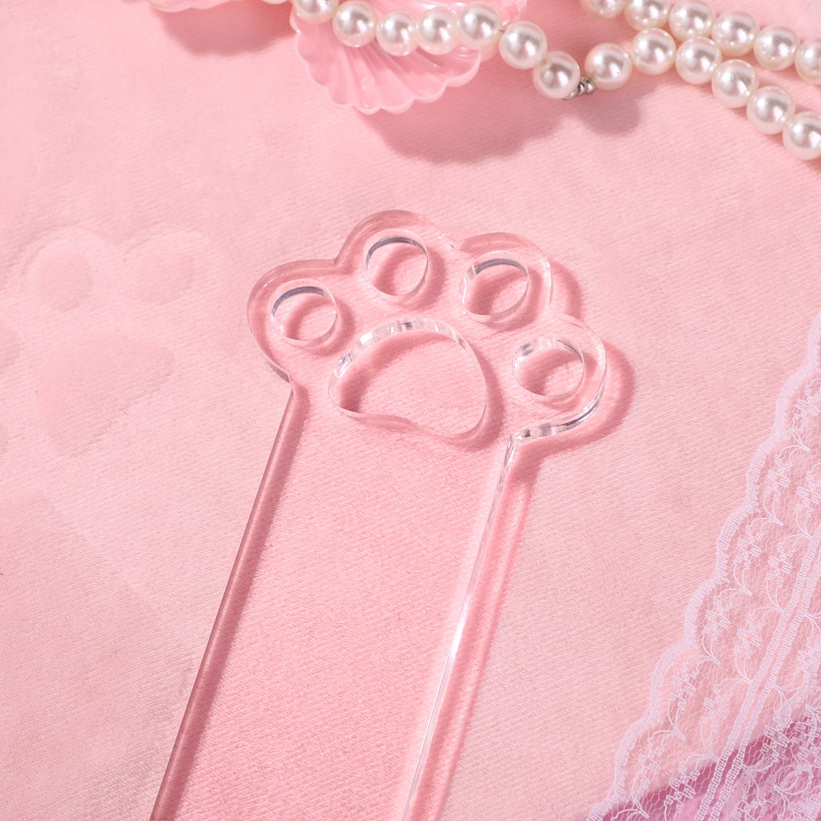 Spanking Paddle BDSM Bondage Flexible Slapper Transparent Cat's Paw Shape Sex Toys for Women Men and Couples