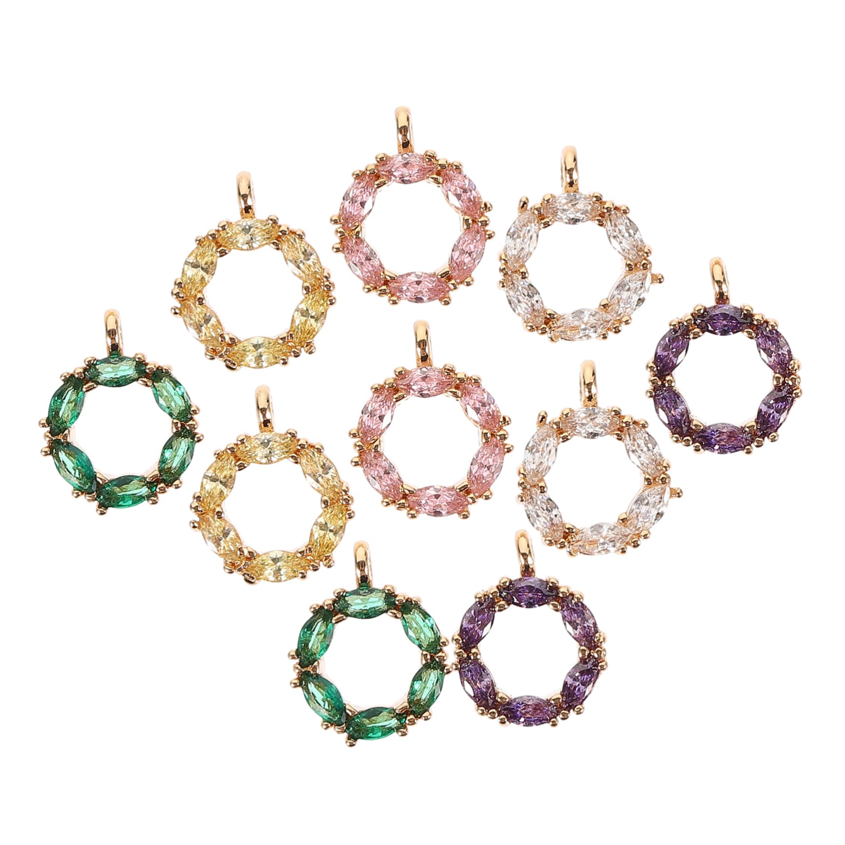 STOBOK 30pezzi Ciondoli Gioielli Fai Da Te Con Strass Per Orecchini Collane e Bracciali Decorazioni Eleganti e Pratiche Per Creazioni Personalizzate