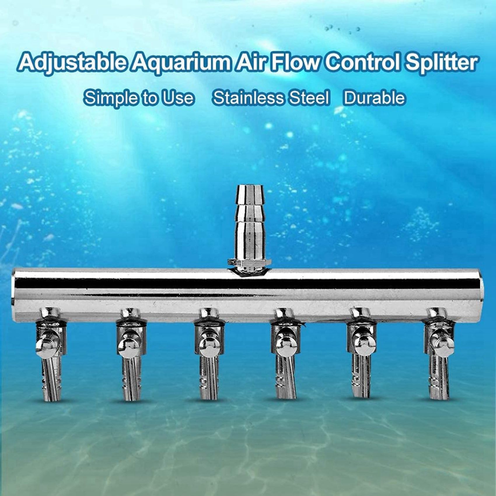 5X Aquarium Luft Fließen Verteiler Fisch Aquarium Luft Regel Ventil Sauerstoff Verteiler Fisch Aquarium Luft Pumpe Zubehör 6 Wege
