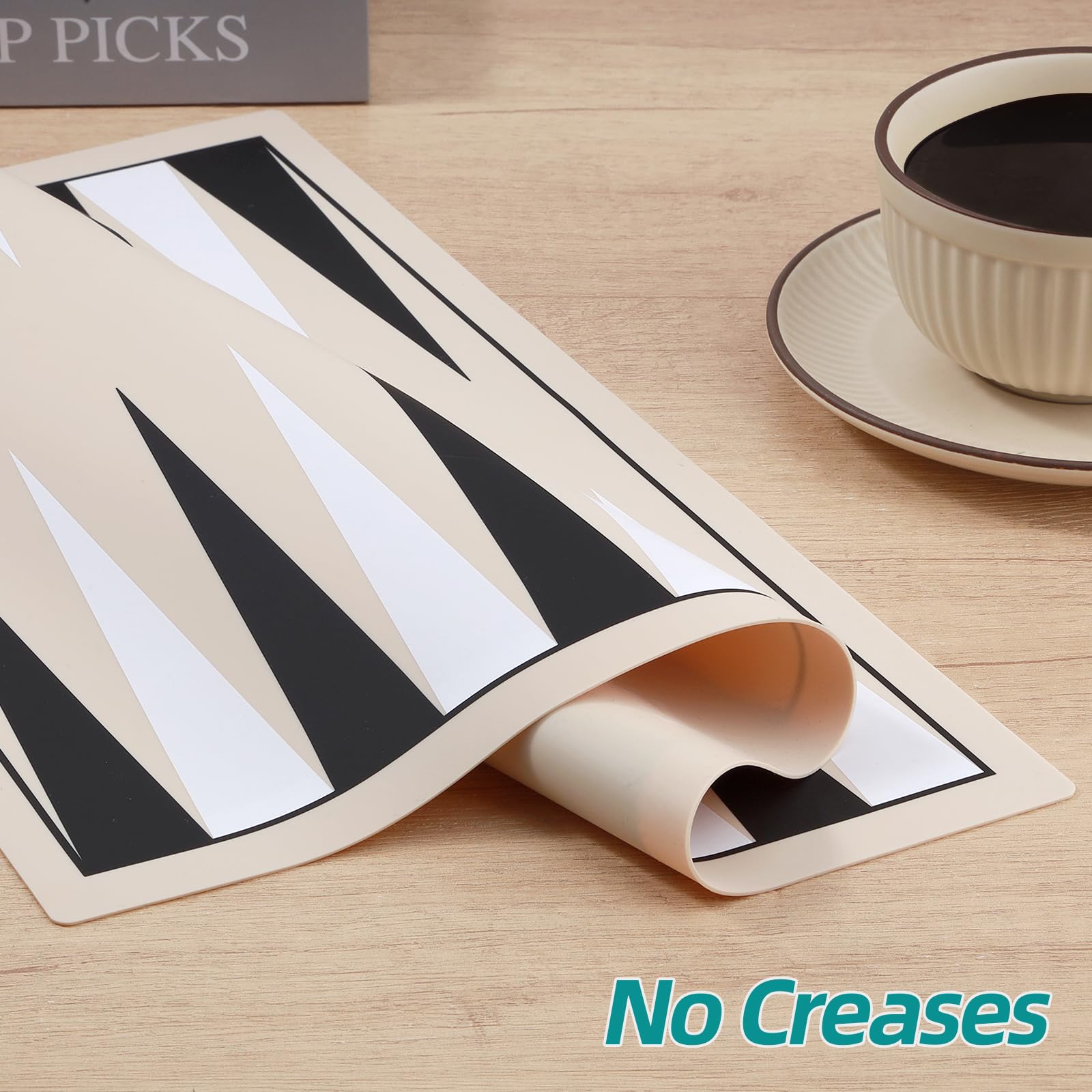 Backgammon Set, Premium Silicone Backgammon Classic Board Games for 2 Players - Image 4