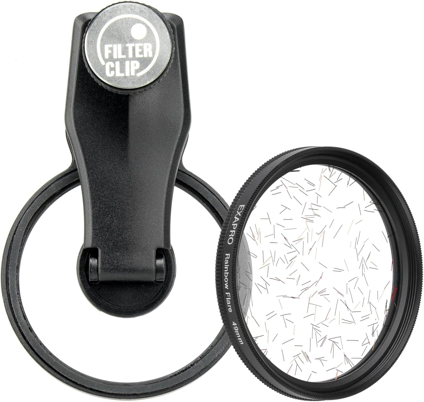 EXAPRO Smartphone Lens Filter Clip + Rainbow Flare Filter Set, forφ49mm Lens Filter, Rotating Frame Type, Compatible with iPhone/Android, EXP-FCRRF-02 EXAPRO Smartphone Lens Filter Clip + Rainbow Flare Filter Set, forφ49mm Lens Filter, Rotating Frame Type, Compatible with iPhone/Android, EXP-FCRRF-02