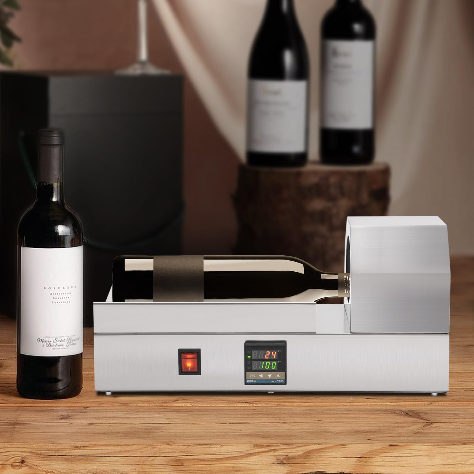 Máquina Termocontraíble de Cápsula de PVC Termostática de Pantalla Digital Digital Termostática Máquina de Envasado de Cápsulas de Vino Termocontraíble para Cápsulas de PVC