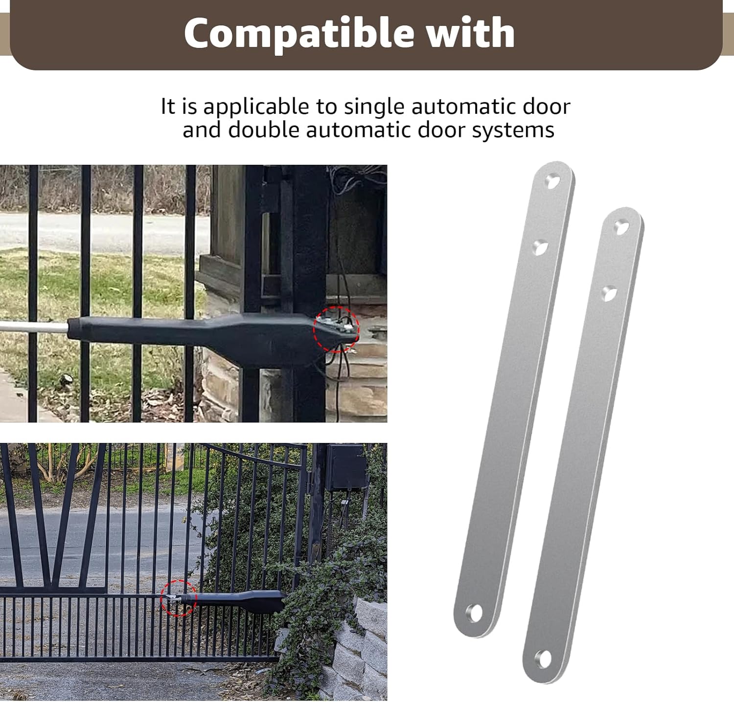 Compatible with Ghost Controls Push-to-Open Brackets for Automatic Gates Model AXPO for Automatic Gates Opener on a Push-to-Open Application