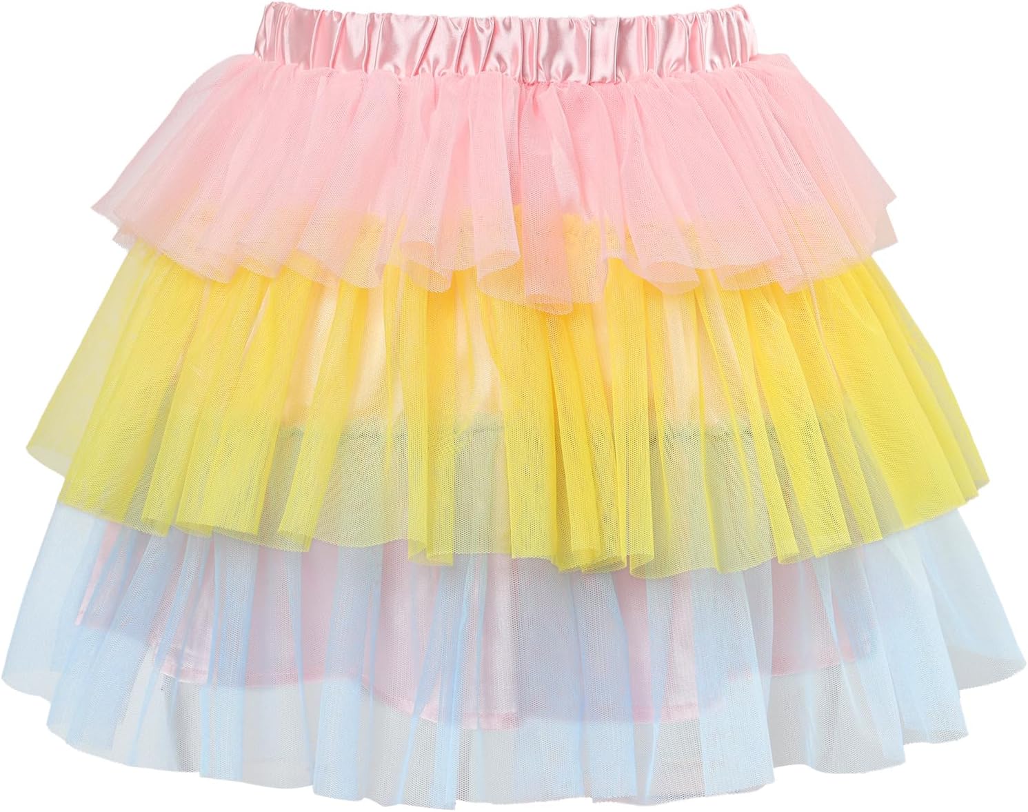 Littleforbig Women's Mesh Tulle Puffy Petticoat Tutu Ballet Bubble Short Ballerina Skirt