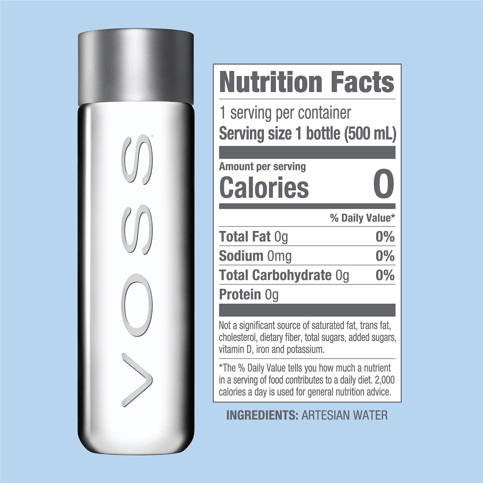 Voss Still Premium Naturally Pure Water Pet Plastic Bottles for OnThe