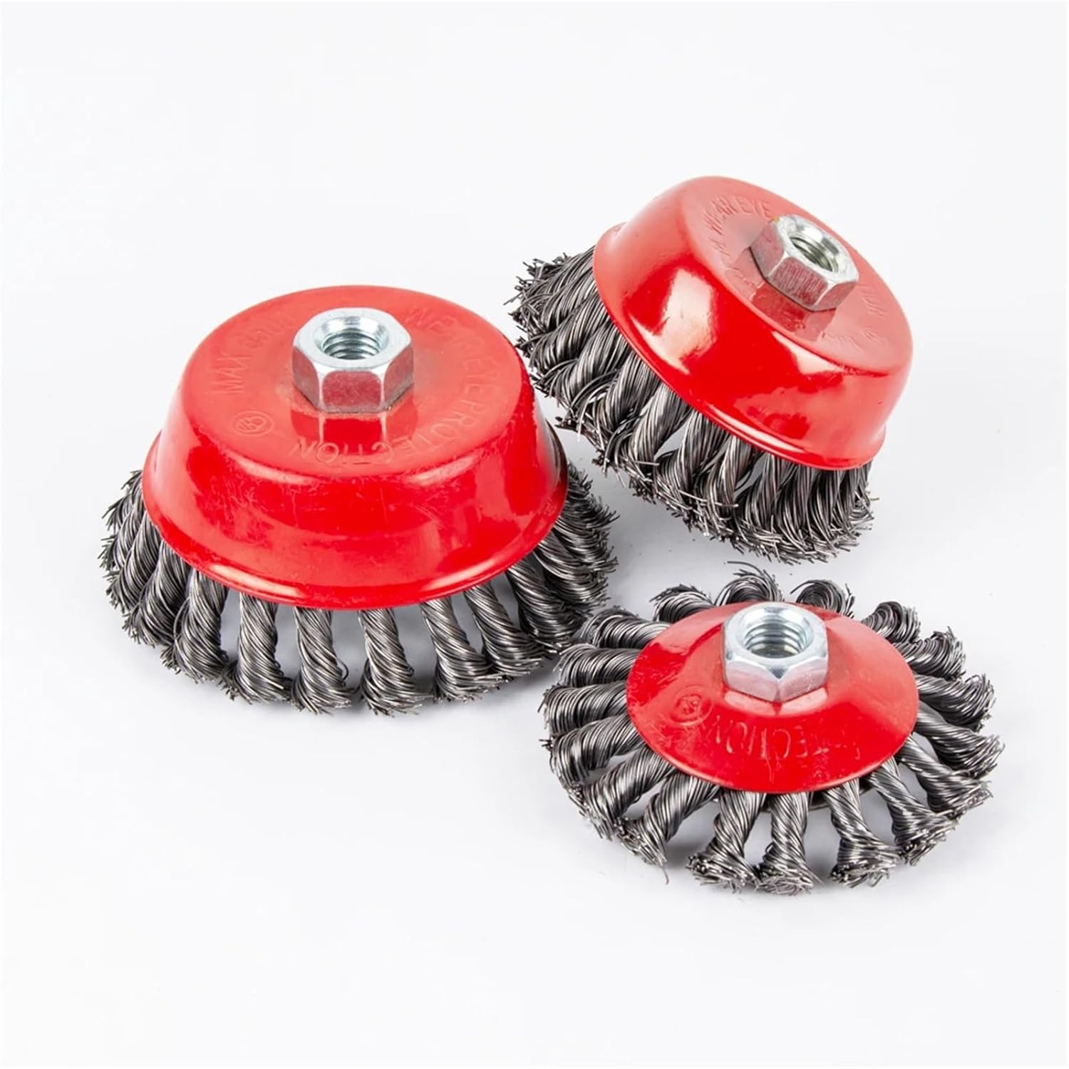 Twisted Steel Wire Wheel Quick Rust Clean Flat Cup Angle Grinder Brush Strong Paint Remove Rotary Twist Knot Deburring(Blue)