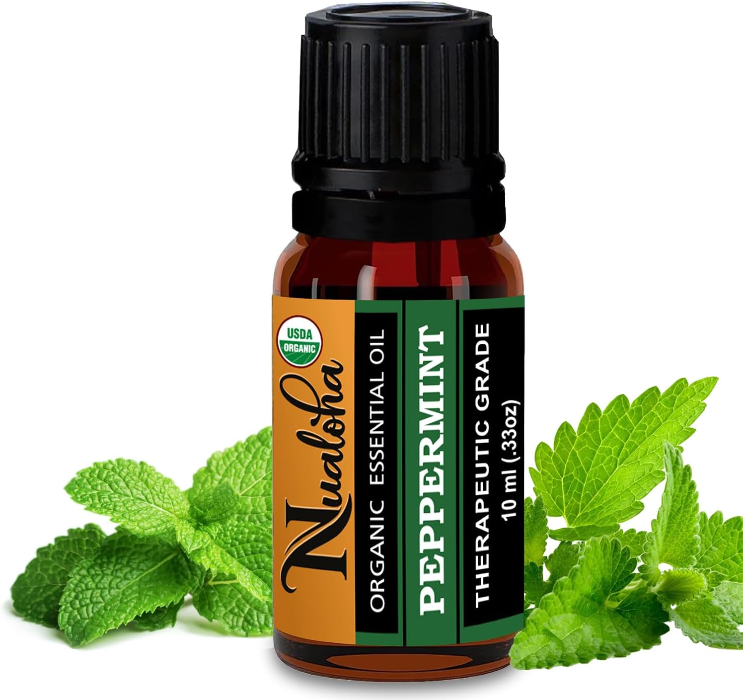 Organic Peppermint Essential Oil - Pure, Natural, Therapeutic Grade Mentha Piperita Oil For Aromatherapy, Diffuser, Humidifier, Face, Hair Care - 10 ML