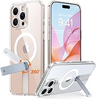 Vista 7 de TORRAS Funda magnética con soporte de 360° para iPhone 16, protección completa de la cámara, compatible con MagSafe, protección contra caídas