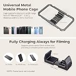 SmallRig Universal Phone Video Rig Kit for iPhone, Smartphone and Cameras, Phone Stabilizer Rig w/Tripod Microphone LED Light Side Handle Power Bank Holderm, for Vlogging & Live Streaming - 3384B
