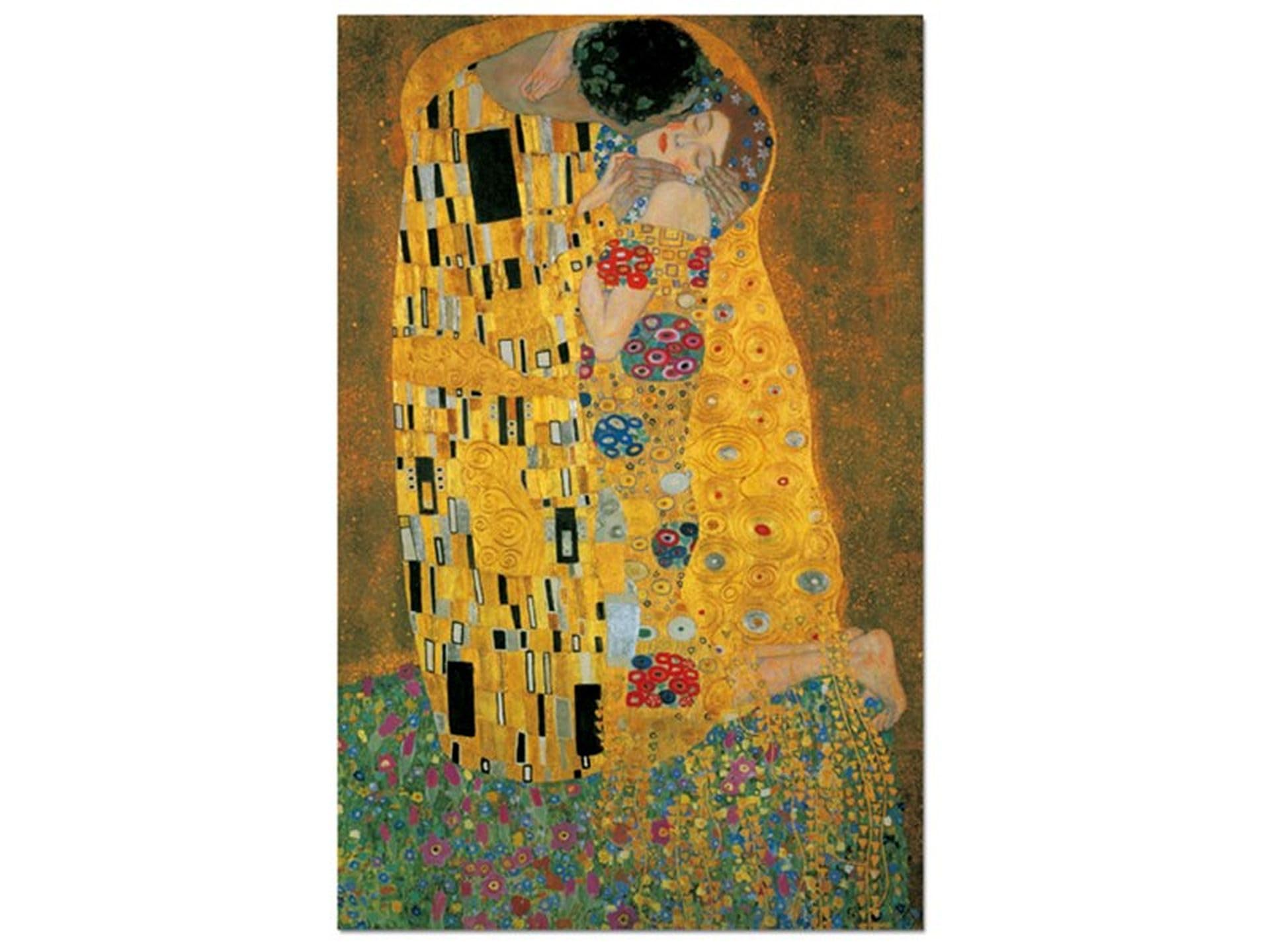 Klimt métallique - Le baiser: 1000 PIECES METALLIQUES
